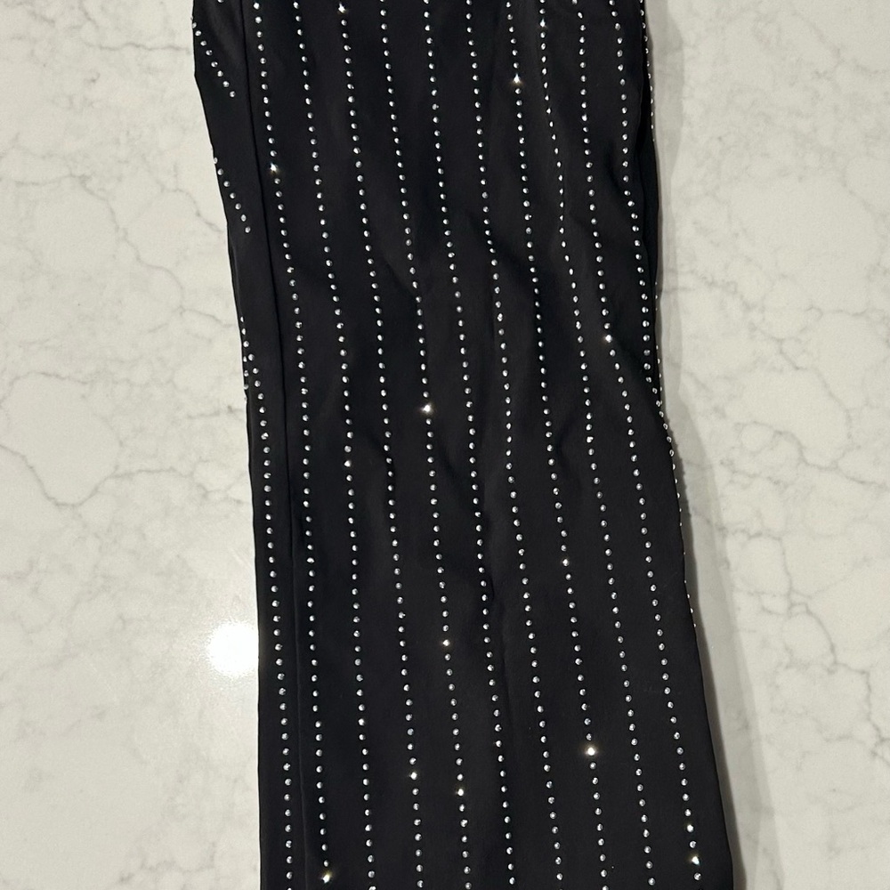 Black Pants with Rhinestone Detailing